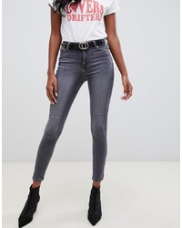 Miss Selfridge Skinny Jeans In Grey