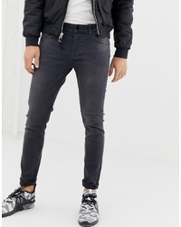ONLY & SONS Skinny Jeans In Washed Grey Denim