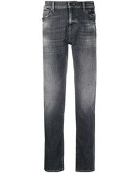 7 For All Mankind Stonewashed Straight Jeans