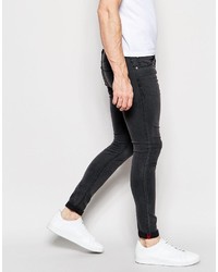 Pull&Bear Super Skinny Fit Jeans In Gray Wash