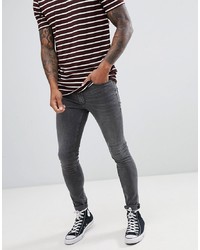 Burton Menswear Super Skinny Jeans In Grey