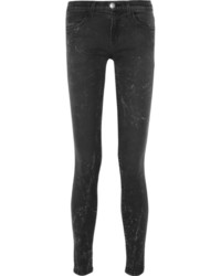 Current/Elliott The Ankle Skinny Printed Low Rise Jeans