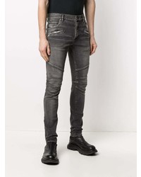 Balmain Zip Detail Denim Jeans