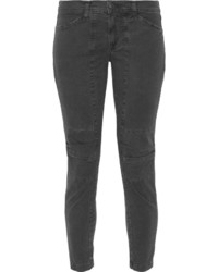 J Brand Ginger Stretch Cotton Twill Skinny Pants Charcoal