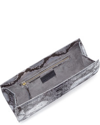 Nancy Gonzalez Metallic Python Slicer Clutch Bag