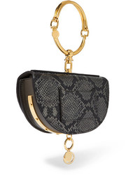 Chloé Nile Bracelet Mini Snake Effect Leather Shoulder Bag