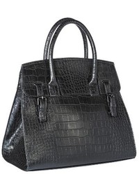Mossimo Croc Satchel Handbag Black