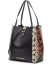 Roland Mouret Leather And Snakeskin Tote