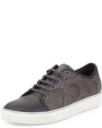 Charcoal Snake Low Top Sneakers