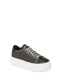 Charcoal Snake Low Top Sneakers