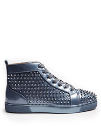 Christian Louboutin Louis Orlato Spike Embellished High Top Trainers