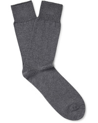 John Smedley Eros Sea Island Cotton And Cashmere Blend Socks