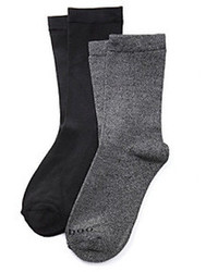 Relativity Flat Knit Pillow Sole Socks 2 Pack