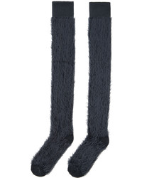 Sacai Gray Faux Shearling Socks