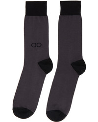 Salvatore Ferragamo Gray Jersey Socks