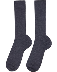 Auralee Gray Low Gauge Socks