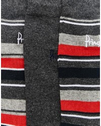 Pringle Highland Stripe Socks In 3 Pack Gray
