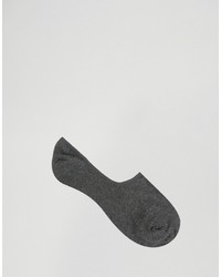 Asos Invisible Socks In Charcoal