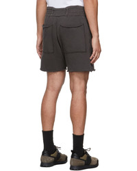 Les Tien Black Faded French Terry Yacht Shorts