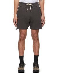 Les Tien Black Faded French Terry Yacht Shorts