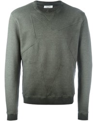 Charcoal Star Print Crew-neck Sweater