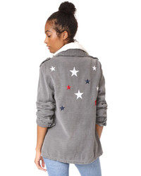 Charcoal Star Print Jacket
