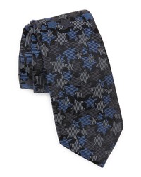 Ted Baker London Stars Print Silk Tie In Charcoal At Nordstrom