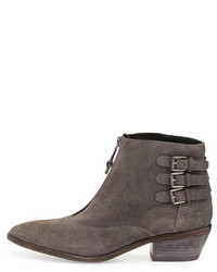 Rebecca Minkoff Alex Zip Front Ankle Boot Charcoal
