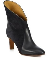 Chloé Chloe Kole Leather Suede Ankle Booties