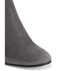 Gianvito Rossi Suede Ankle Boots Dark Gray