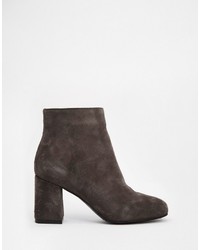 Warehouse Suede Heeled Ankle Boot