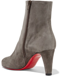 Christian Louboutin Top 70 Suede Ankle Boots Anthracite