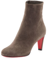 Christian Louboutin Top 70mm Suede Red Sole Bootie