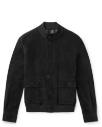 The Row James Suede Bomber Jacket