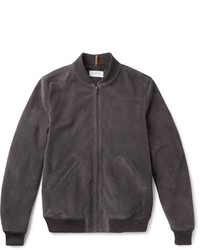 A.P.C. X Louis W. Ferris Suede Bomber Jacket in Brown for Men