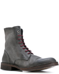 Diesel Contrast Lace Up Ankle Boots
