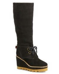 See by Chloe Ethel Suede Lace Up Wedge Boots