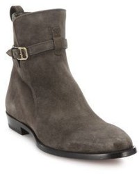 Bally Hopper Buckle Suede Boots