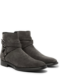 Dolce & Gabbana Suede Harness Boots