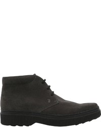 Tod's Suede Leather Lace Up Boots