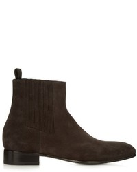 Charcoal Suede Chelsea Boots