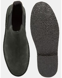 Asos Brand Chelsea Desert Boots In Gray Suede