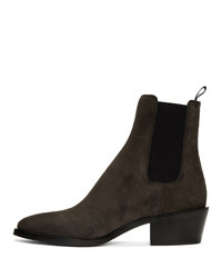 Givenchy Grey Suede Chelsea Boots