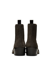 Givenchy Grey Suede Chelsea Boots