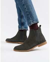 Office Iberian Chelsea Boots In Grey Suede