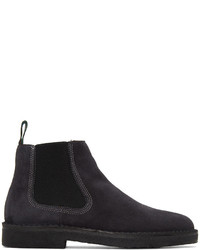 Paul Smith Ps By Grey Suede Dart Chelsea Boots