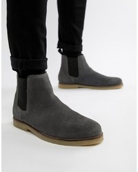 Religion Suede Chelsea Boot In Slate Grey