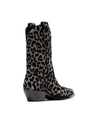 Dolce & Gabbana Texan 40 Leopard Cowboy Boots