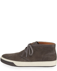 Vince Abe 2 Suede Chukka Sneaker With Leather Trim Gray