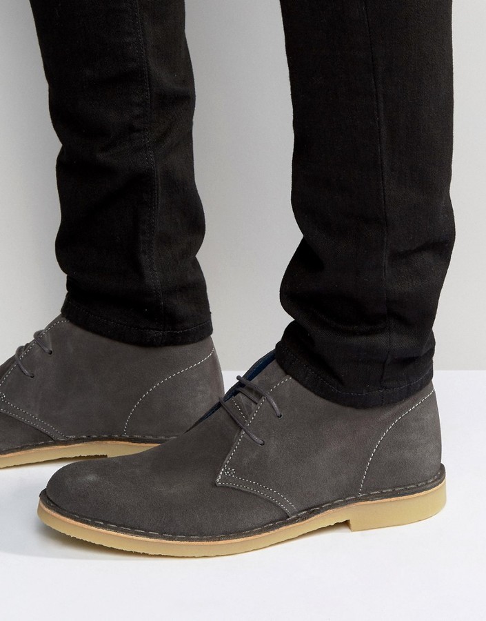 charcoal chukka boots